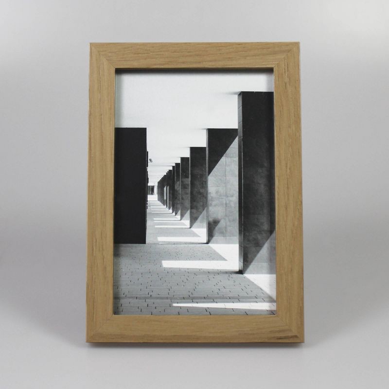 slide 1 of 4, 4" x 6" Thin Grain Frame Wood - Threshold™, 1 ct