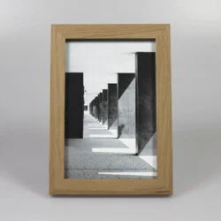 4" x 6" Thin Grain Frame Wood - Threshold™: Modern MDF Tabletop, Easel Back