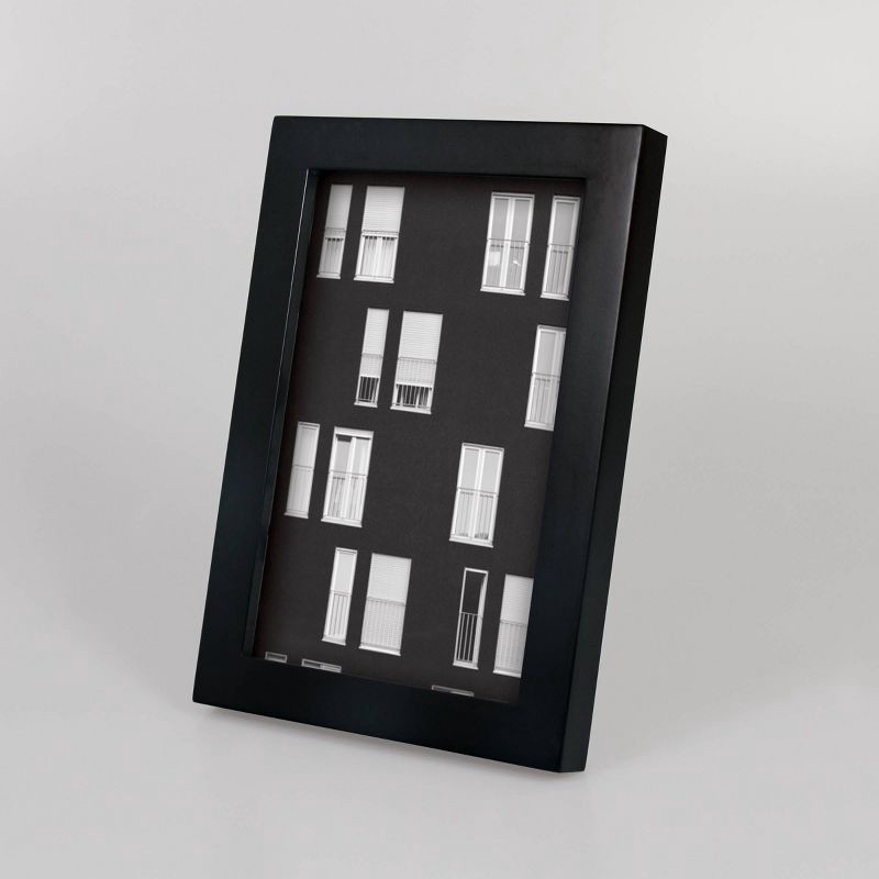 slide 2 of 4, 4" x 6" Thin Single Picture Frame Black - Threshold™: Modern Style, MDF, Glass, Easel Back Display, 1 ct