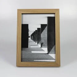 5" x 7" Thin Grain Frame Wood - Threshold™: Modern Style, MDF, Easel Back