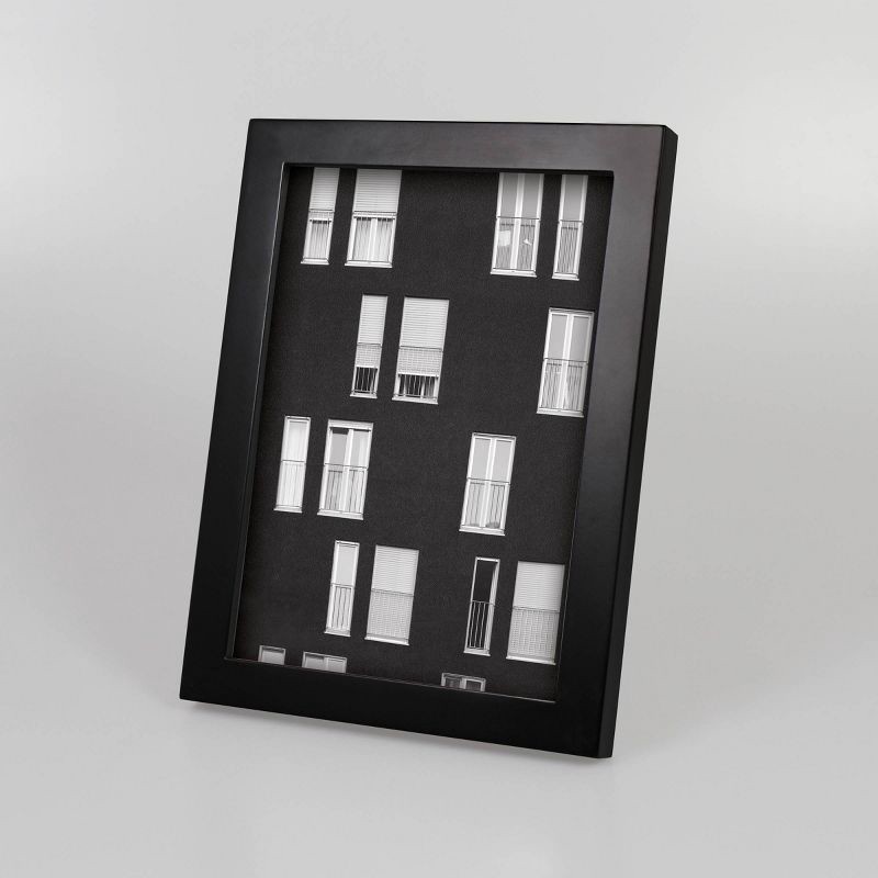 slide 2 of 4, 5" x 7" Thin Single Picture Frame Black - Threshold™: Modern Style, MDF, Glass, Wall or Tabletop Display, 1 ct