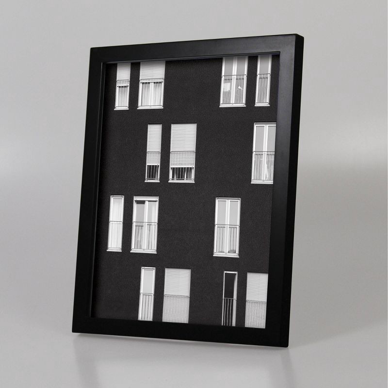 slide 2 of 4, 8" x 10" Thin Single Picture Frame Black - Threshold™: Modern Style, MDF, Glass Glazing, Wall/Tabletop Display, 1 ct