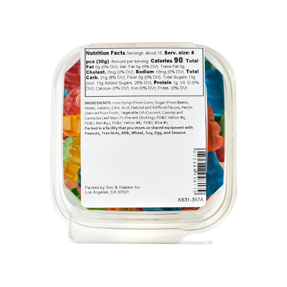slide 3 of 3, Torn & Glasser Torn Glasser 12 Flavors Gummi Bears, 17 oz