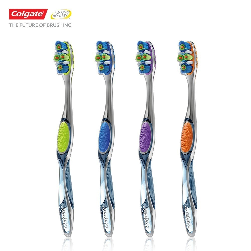 slide 3 of 5, Colgate 360 Advanced 4 Zone Soft Toothbrush, 2 ct