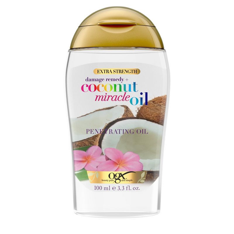 slide 1 of 8, OGX Extra Strength Damage Remedy + Coconut Miracle Oil Penetrating Oil - 3.3 fl oz, 3.3 fl oz