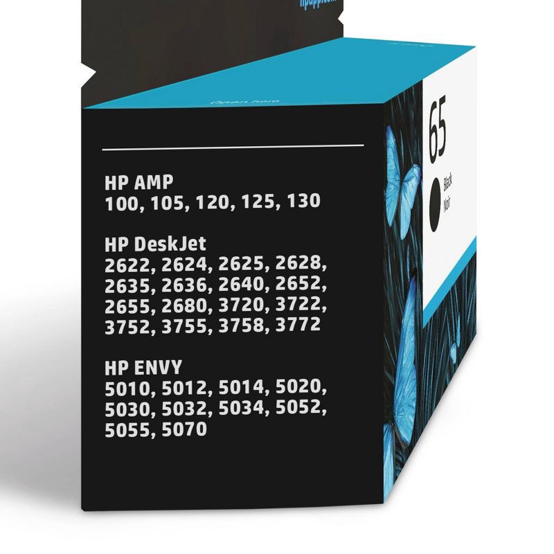 slide 2 of 16, HP Inc. HP 65 Single Ink Cartridge - Black (N9K02AN#14): Standard Yield Printer Ink, 1 ct