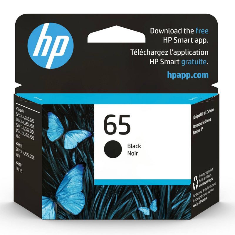 slide 1 of 16, HP Inc. HP 65 Single Ink Cartridge - Black (N9K02AN#14), 1 ct