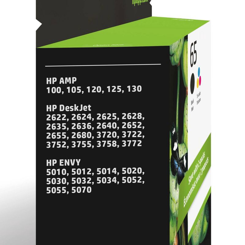 slide 2 of 6, HP Inc. HP 65 Color Combo Pack Ink - Black ( T0A36AN#14), 1 ct
