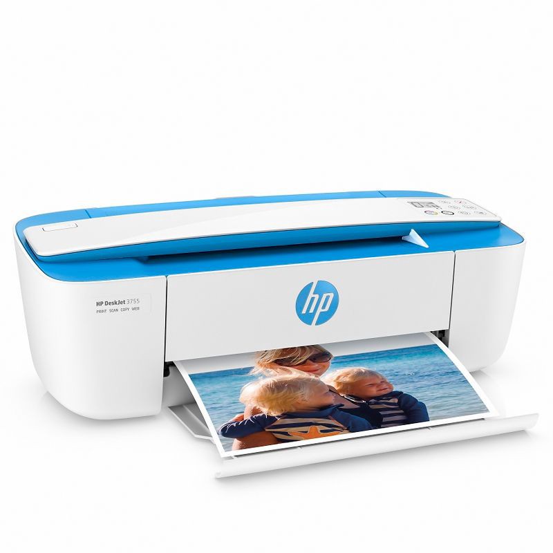 slide 4 of 6, HP Inc. HP DeskJet 3755 Wireless All-In-One Color Printer, Scanner, Copier, Instant Ink Ready - Blue, 1 ct