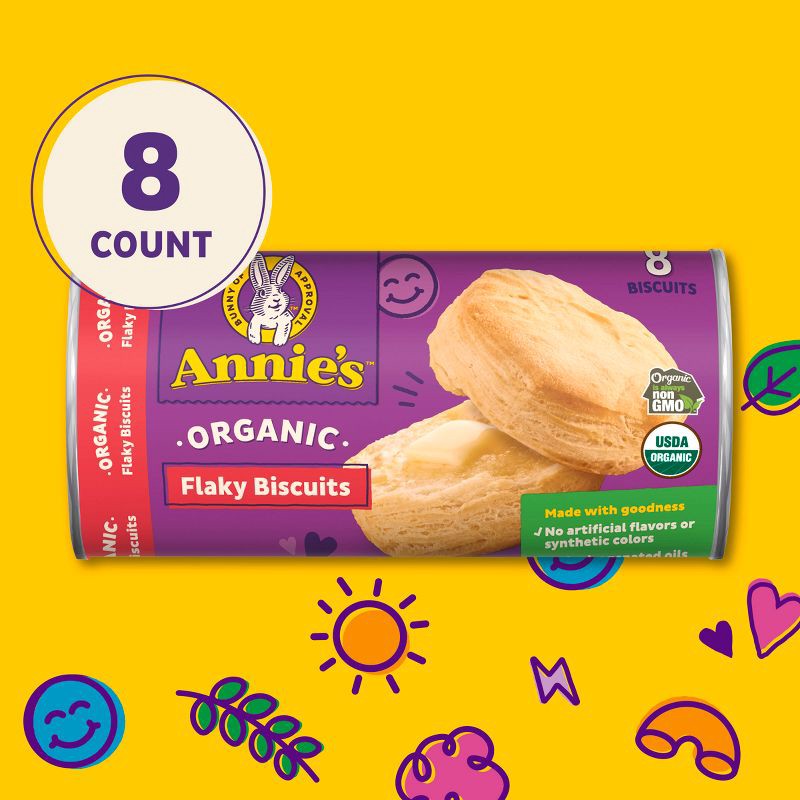 slide 6 of 15, Annie's Organic Flaky Biscuits - 16oz/8ct, 8 ct; 16 oz