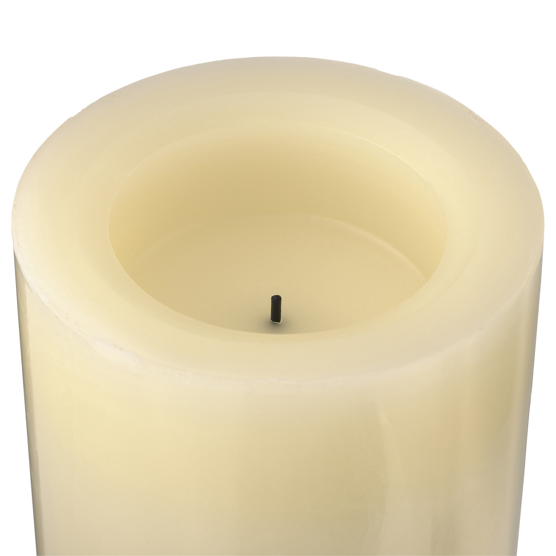 slide 4 of 5, Cream Real Wax Flameless Led Candle By Ashland, 4 in x 8 in
