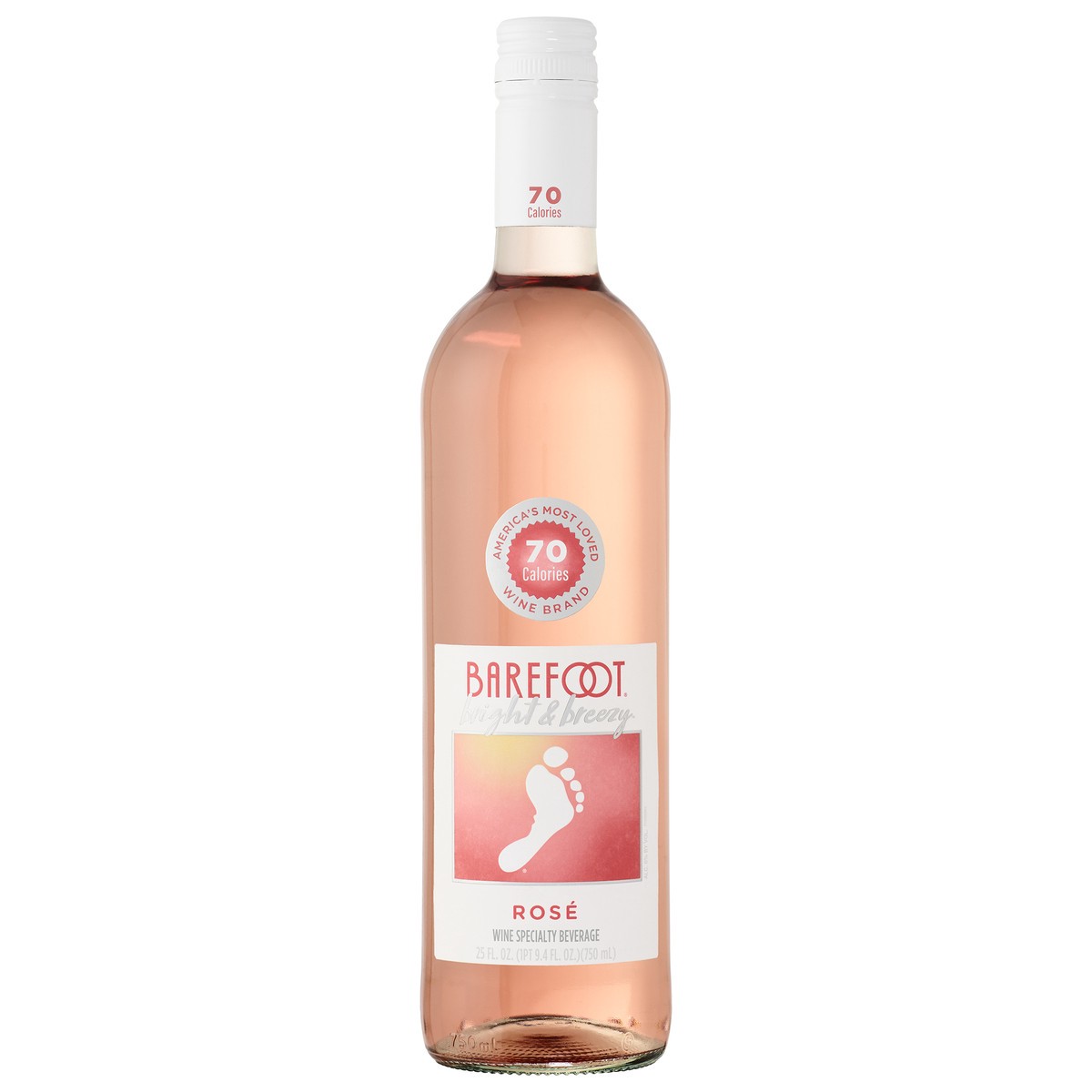 slide 1 of 3, Barefoot Bright & Breezy Rosé Wine 750ml , 750 ml