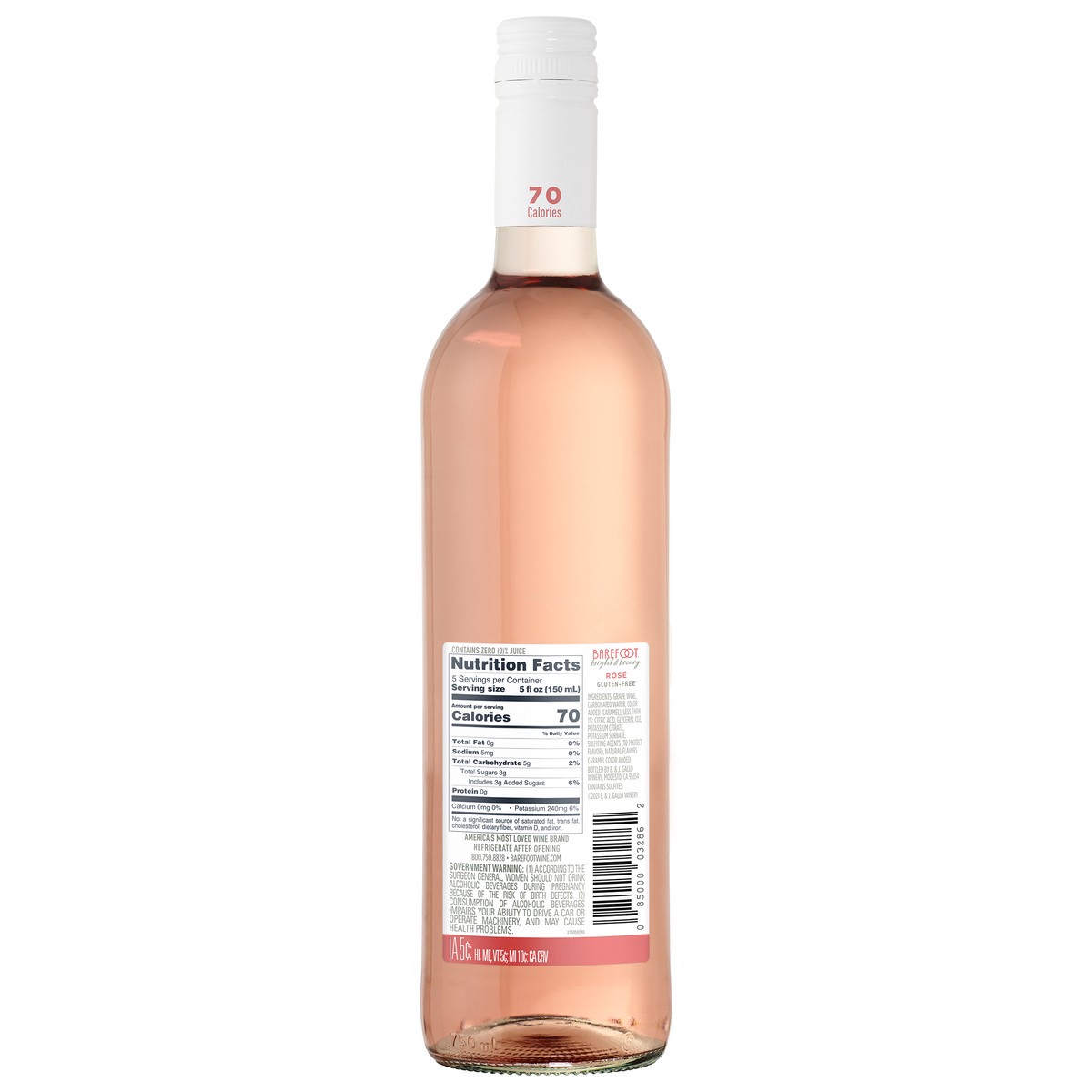 slide 2 of 3, Barefoot Bright & Breezy Rosé Wine 750ml , 750 ml