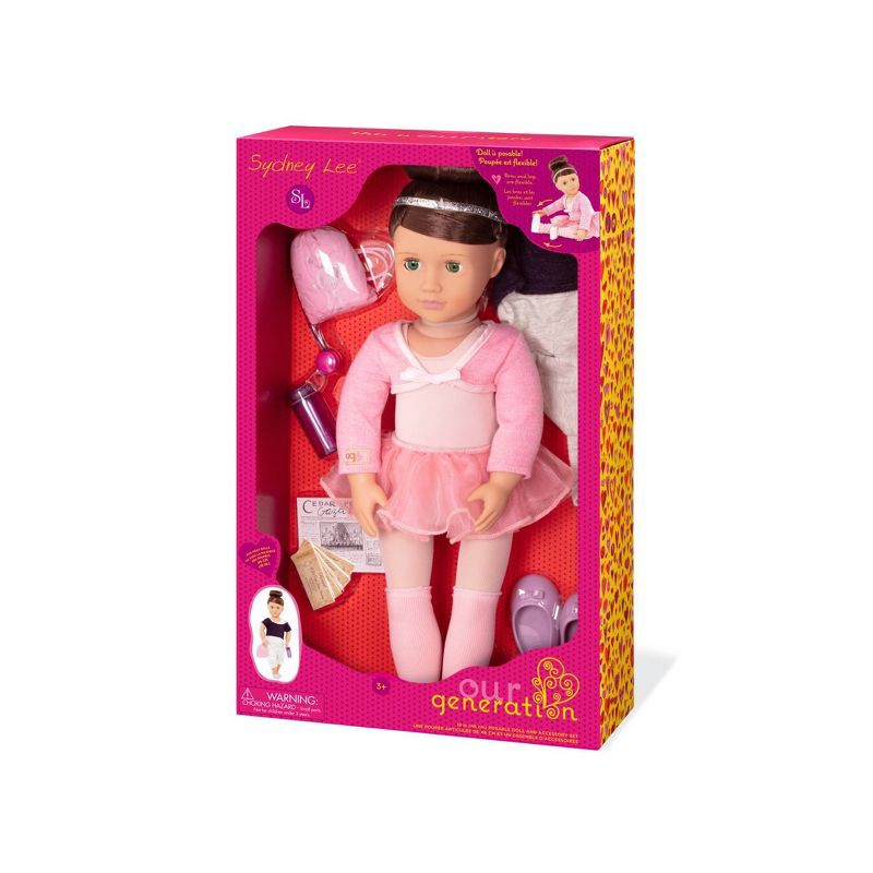 slide 7 of 7, Our Generation Sydney Lee with Storybook & Outfit 18" Ballet Doll, 1 ct