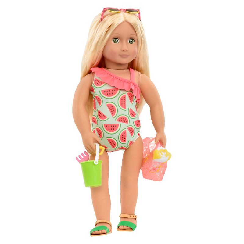 slide 2 of 3, Our Generation Swimsuit Outfit for 18" Dolls - Slice of Fun, 1 ct