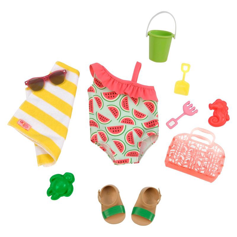 slide 1 of 3, Our Generation Swimsuit Outfit for 18" Dolls - Slice of Fun, 1 ct
