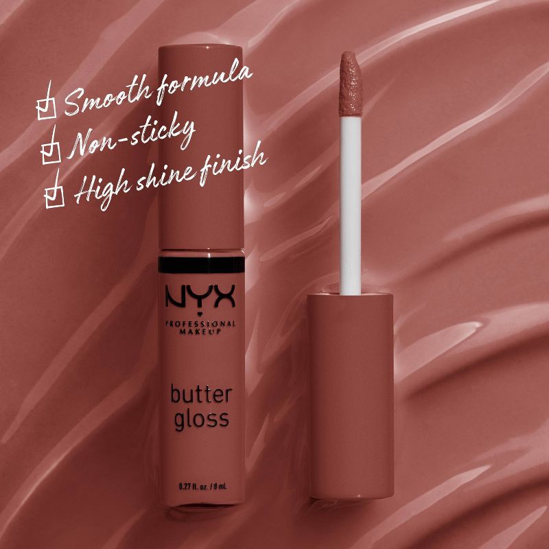 slide 4 of 8, NYX Professional Makeup Butter Lip Gloss - 16 Praline - 0.27 fl oz, 0.27 fl oz