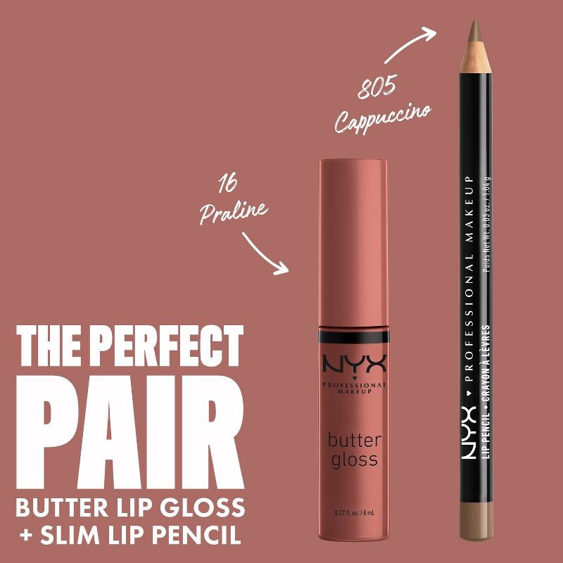 slide 5 of 8, NYX Professional Makeup Butter Lip Gloss - 16 Praline - 0.27 fl oz, 0.27 fl oz