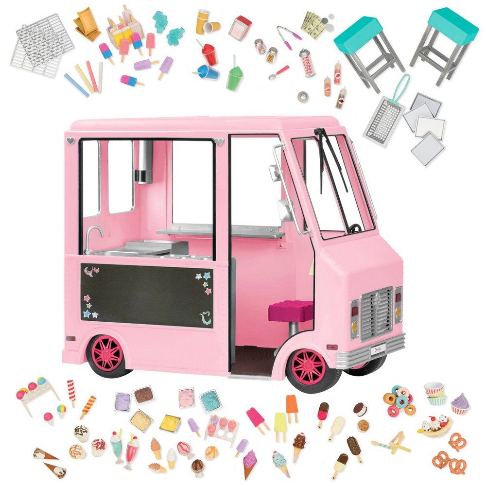 slide 9 of 10, Our Generation Sweet Stop Ice Cream Truck - Pink, 1 ct