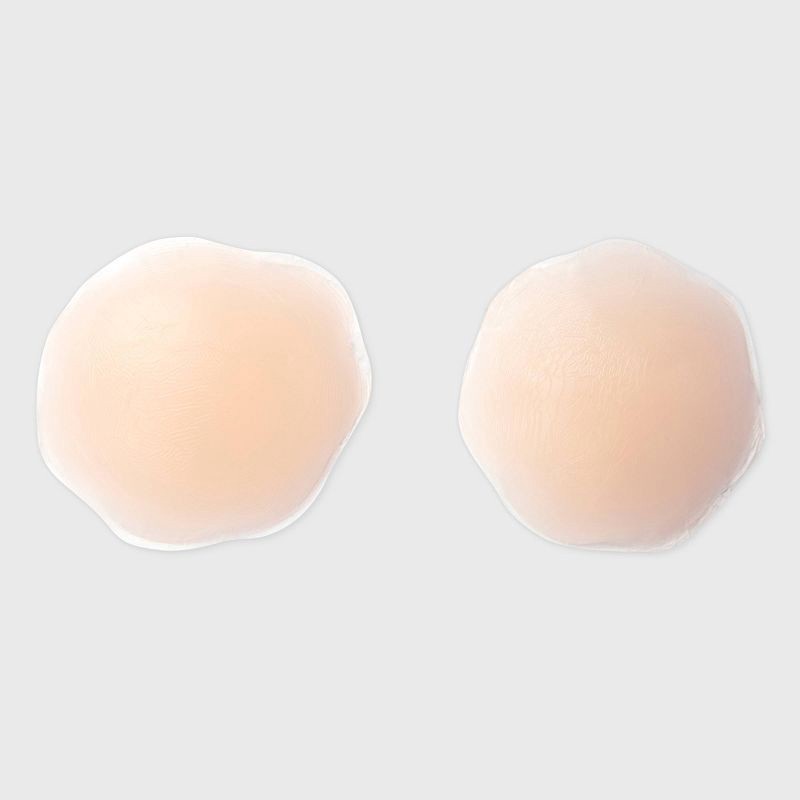 slide 4 of 4, Fashion Forms Women's Reusable Full Figure Gel Petals Adhesive Strapless Backless Bra - Clear One Size Fits Most: Silicone Nipple Covers, 1 ct