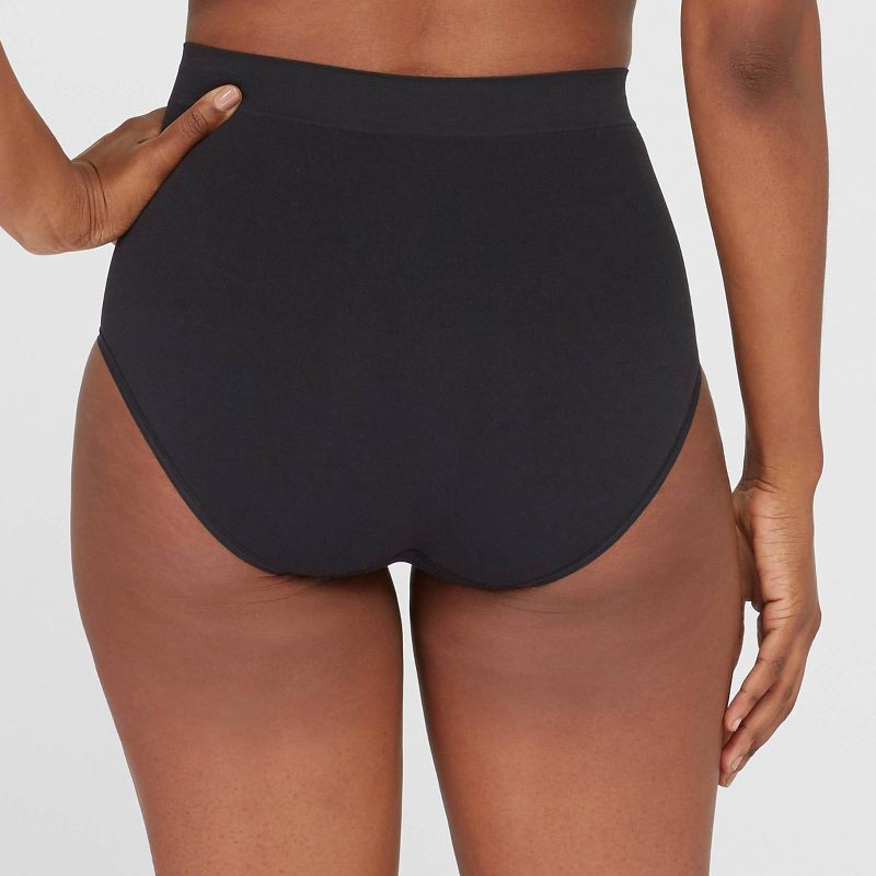 slide 2 of 3, ASSETS by SPANX Women's All Around Smoother Briefs - Very Black 1X: Medium Control, Tummy Slimming Shapewear, 1 ct
