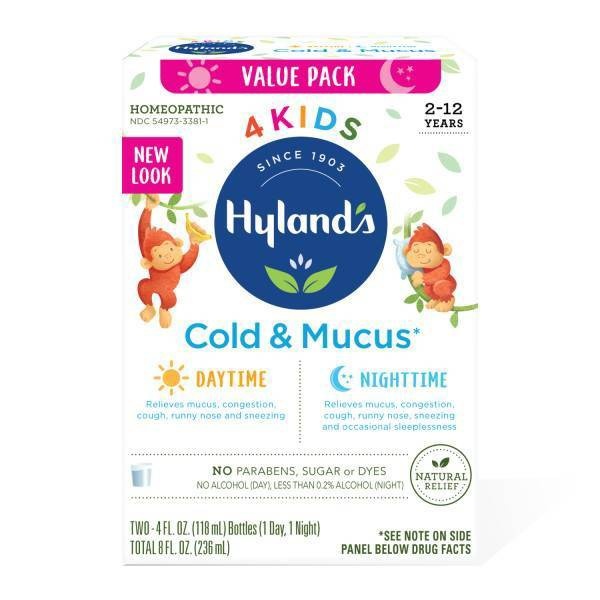 slide 1 of 3, Hyland's Naturals Hyland's 4 Kids Day & Night Cold 'n Mucus Relief Liquid - 8 fl oz, 8 fl oz