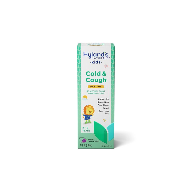 slide 1 of 7, Hyland's Naturals Kids Cold & Cough Daytime Syrup - Grape - 4 fl oz, 4 fl oz