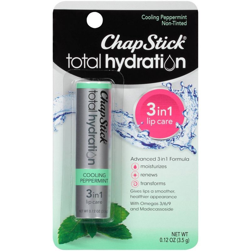 slide 1 of 1, Chapstick Total Hydration Lip Balm - Cooling Peppermint - 0.12oz, 0.12 oz