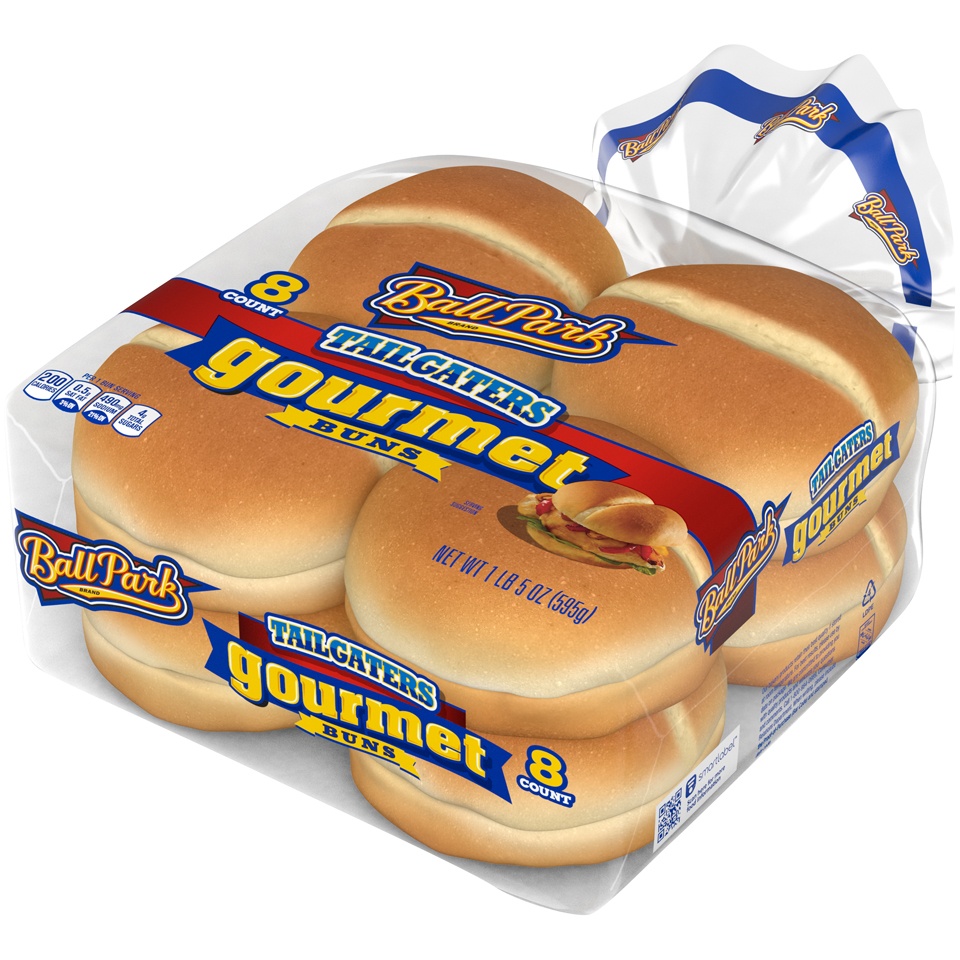 slide 5 of 8, Ball Park Tailgaters Gourmet White XL Sandwich Buns, 8 ct