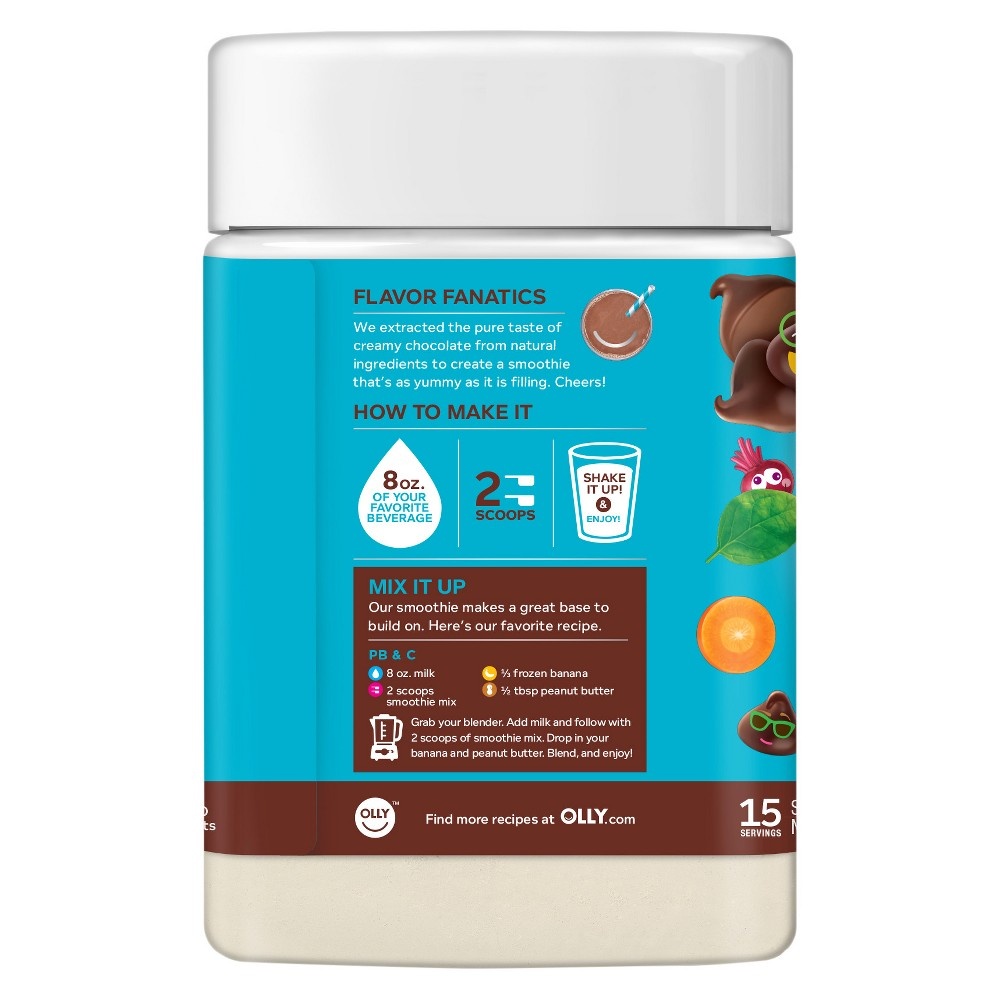 slide 3 of 4, Olly Kids Smoothie Protein Powder - Chipper Chocolate, 16.8 oz