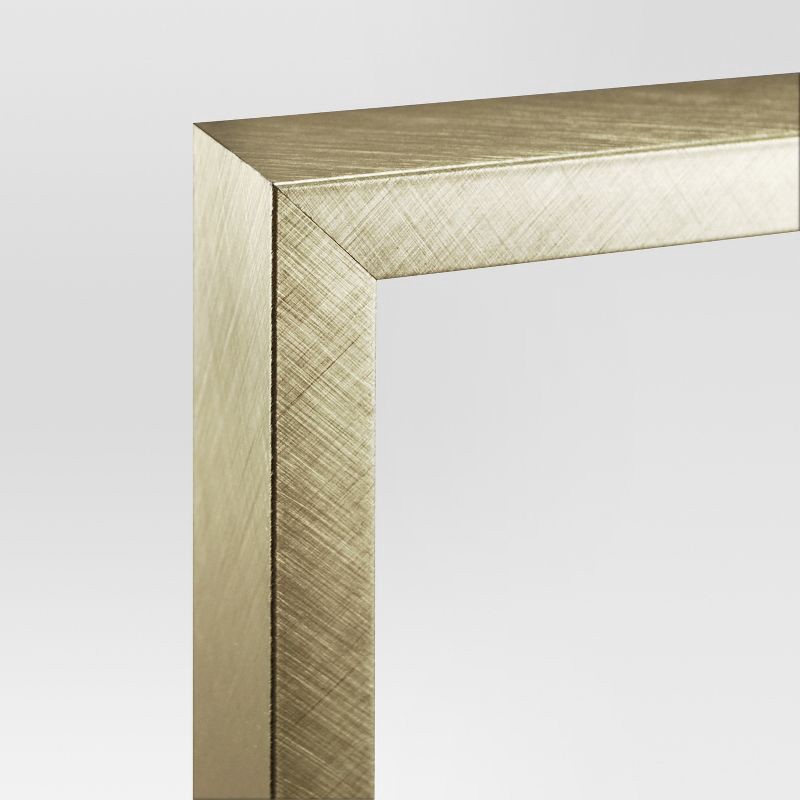 slide 5 of 6, 15.6" x 11.5" Float Thin Metal Gallery Frame Brass - Threshold™: Modern Wall Decor, Sawtooth Mount, 1 ct