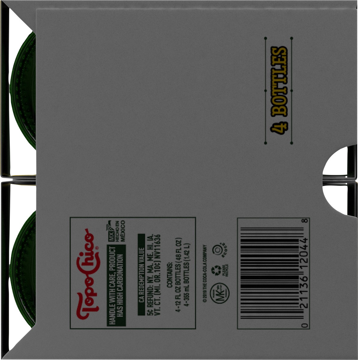 slide 5 of 9, Topo Chico Sparkling Mineral Water Twist of Lime Glass Bottles, 12 fl oz, 4 Pack, 4 ct; 12 oz