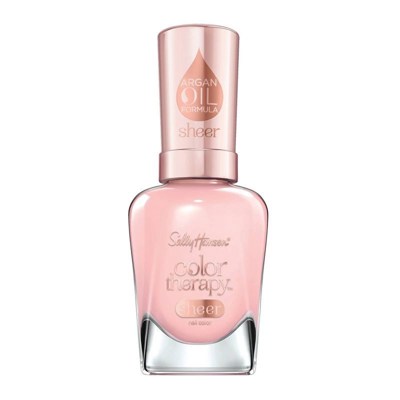 slide 1 of 4, Sally Hansen Color Therapy Nail Polish - 200 Rosy Quartz (sheer) - 0.5 fl oz, 0.5 fl oz