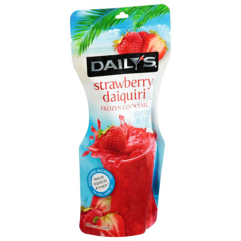 slide 2 of 8, Daily's Cocktails Daily's Strawberry Daquiri Frozen Cocktail - 10 fl oz Pouch, 10 fl oz