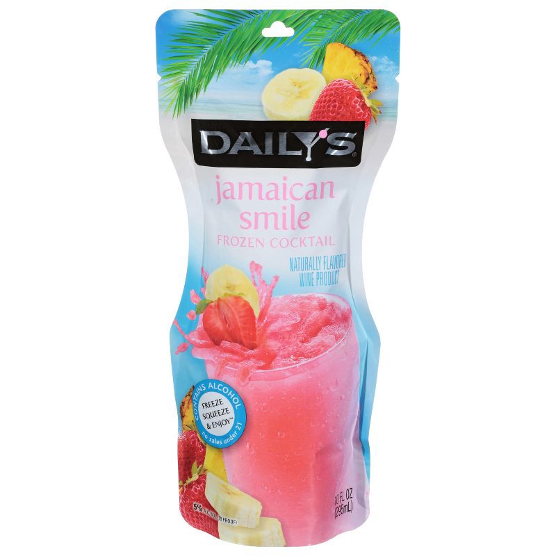 slide 1 of 8, Daily's Cocktails Daily's Jamaican Smile Frozen Cocktail - 10 fl oz Pouch, 10 fl oz