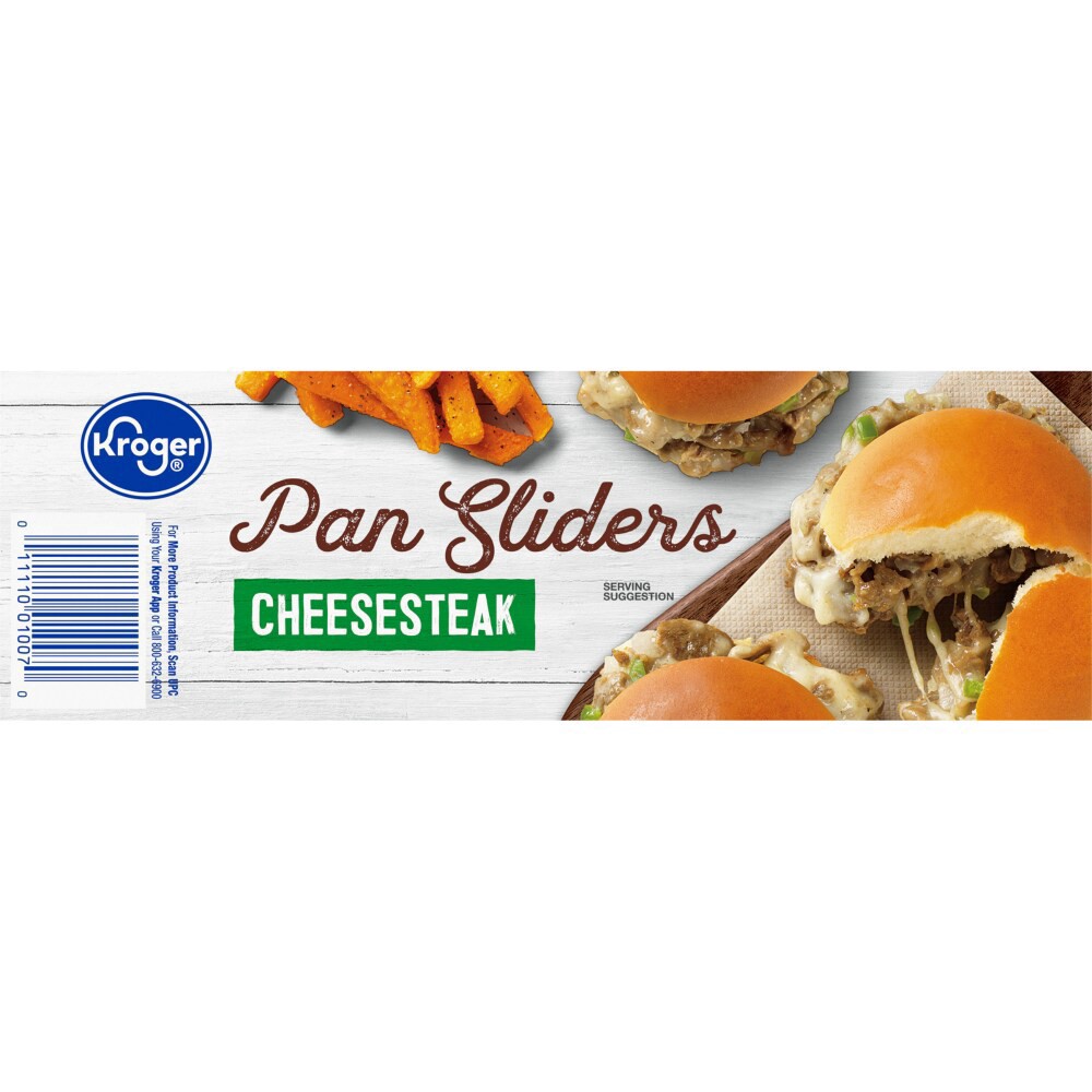 slide 4 of 6, Kroger Cheesesteak Pan Sliders, 6 ct