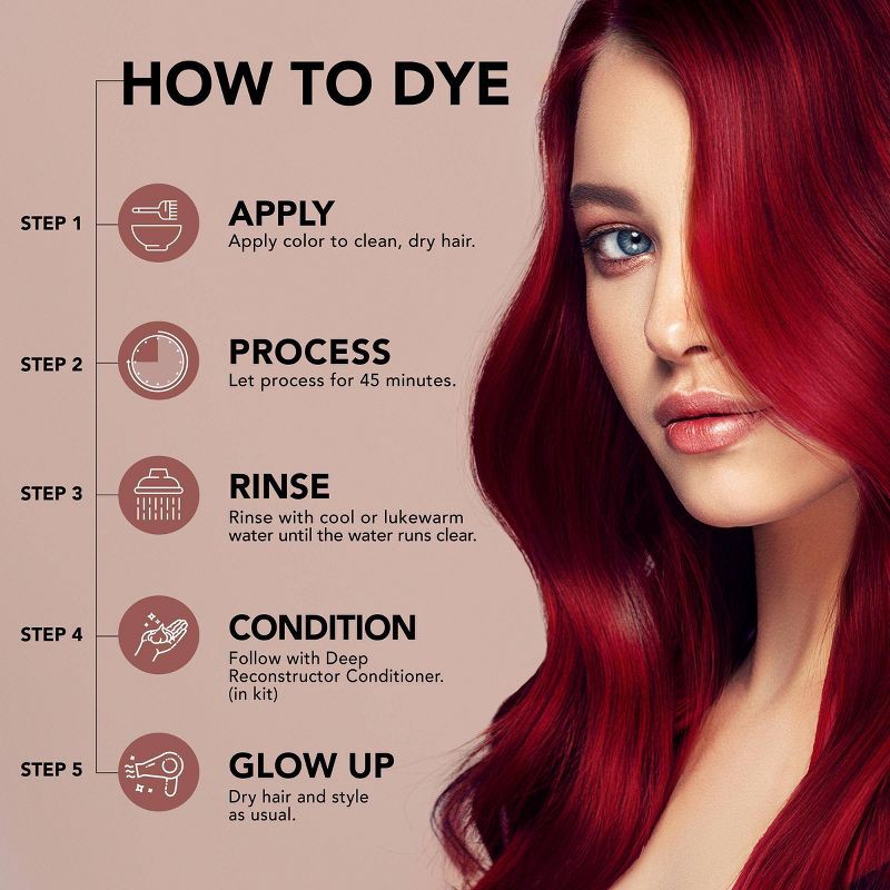 slide 3 of 9, Splat Midnight Kit Semi Permanent Hair Color - Ruby - 6.75 fl oz, 6.75 fl oz