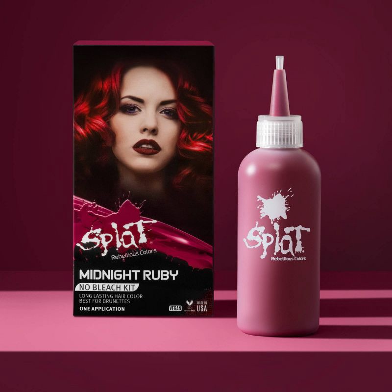 slide 4 of 7, Splat Midnight Kit Semi Permanent Hair Color - Ruby - 6.75 fl oz, 6.75 fl oz