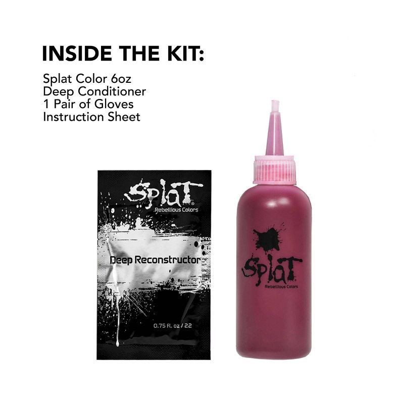slide 7 of 9, Splat Midnight Kit Semi Permanent Hair Color - Ruby - 6.75 fl oz, 6.75 fl oz