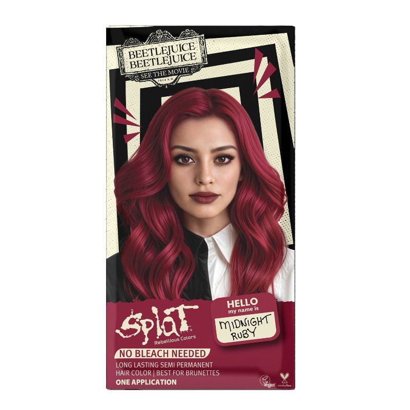 slide 1 of 7, Splat Midnight Kit Semi Permanent Hair Color - Ruby - 6.75 fl oz, 6.75 fl oz