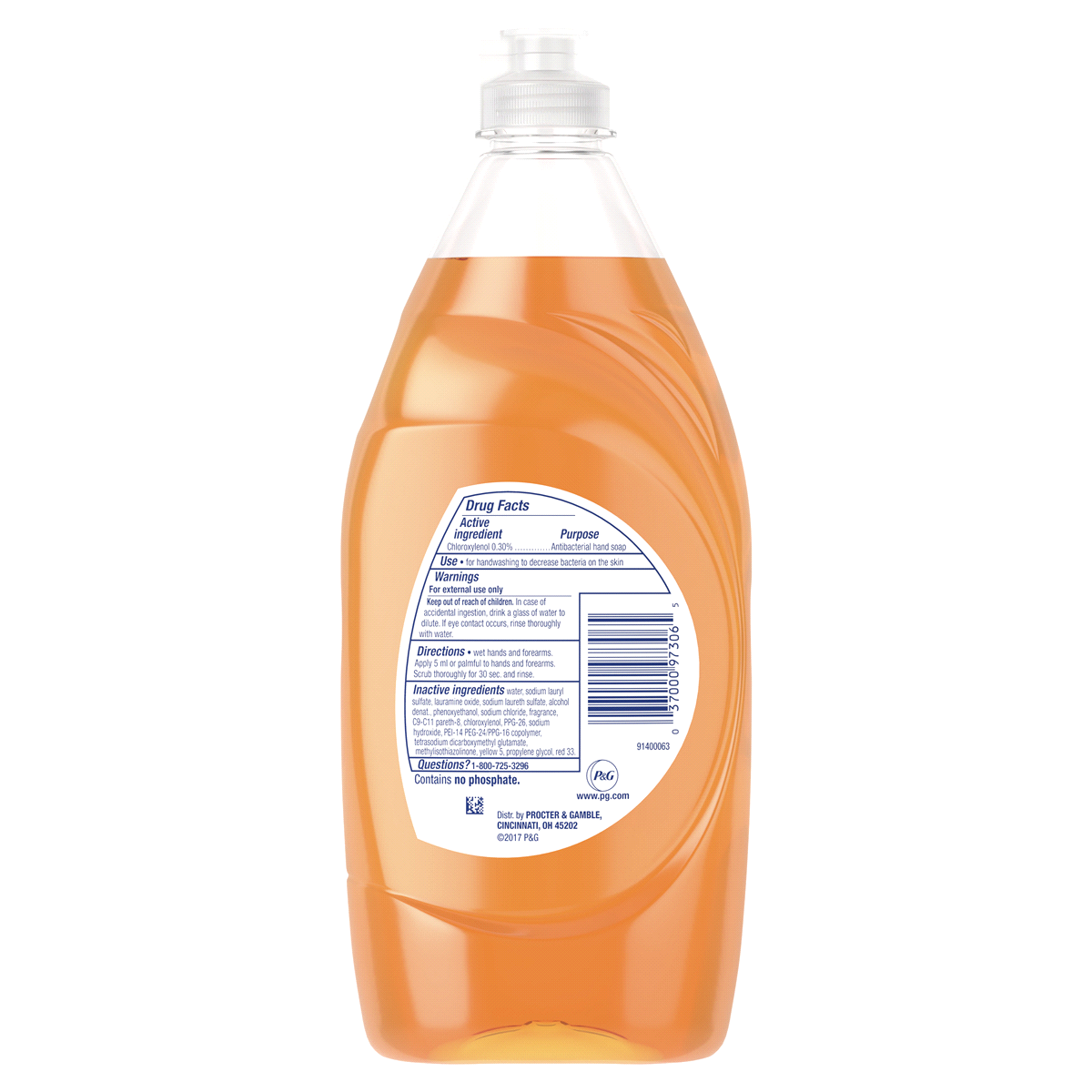 slide 3 of 3, Dawn Ultra Anti Bacteria Orange, 19.4 oz