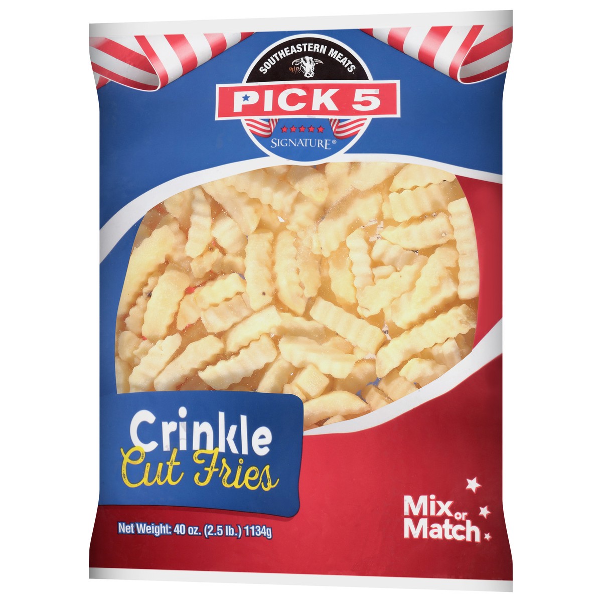 slide 4 of 4, SEM Signature Pick 5 Crinkle Cut Fries, 40 oz