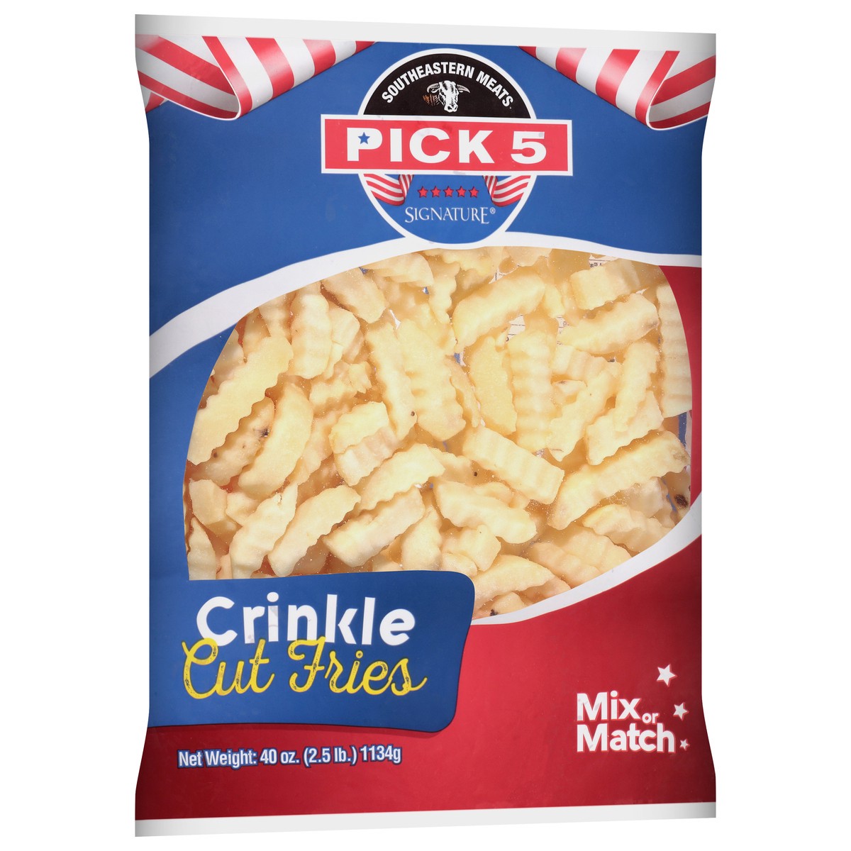 slide 3 of 4, SEM Signature Pick 5 Crinkle Cut Fries, 40 oz