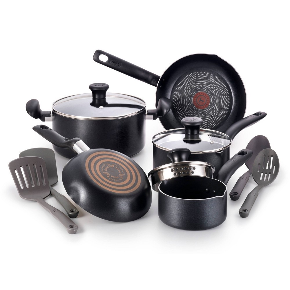 slide 20 of 23, T-fal Simply Cook 12pc Nonstick Cookware Set - Black, 12 ct