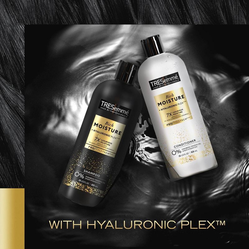 slide 6 of 7, Tresemme Rich Moisture Shampoo and Conditioner Rich Moisture 2 ct for Dry Hair Formulated With Vitamin E and Biotin - 28oz, 2 ct, 28 oz