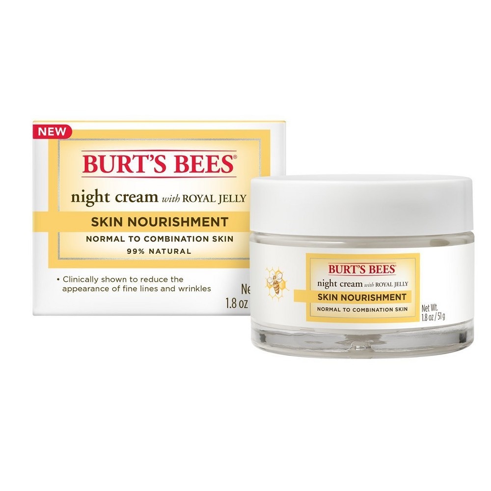 slide 3 of 9, Burt's Bees Night Cream with Royal Jelly Skin Nourishment, 1.8 oz