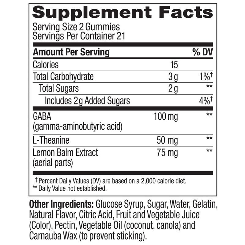 slide 7 of 9, OLLY Goodbye Stress Gummies with GABA, L-Theanine & Lemon Balm - Berry Verbena - 42ct, 42 ct