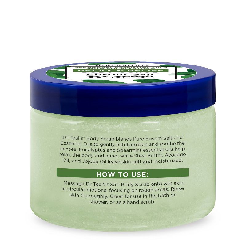 slide 7 of 7, Dr Teal's Exfoliate & Renew Eucalyptus & Spearmint Epsom Salt Body Scrub - 16oz, 16 oz