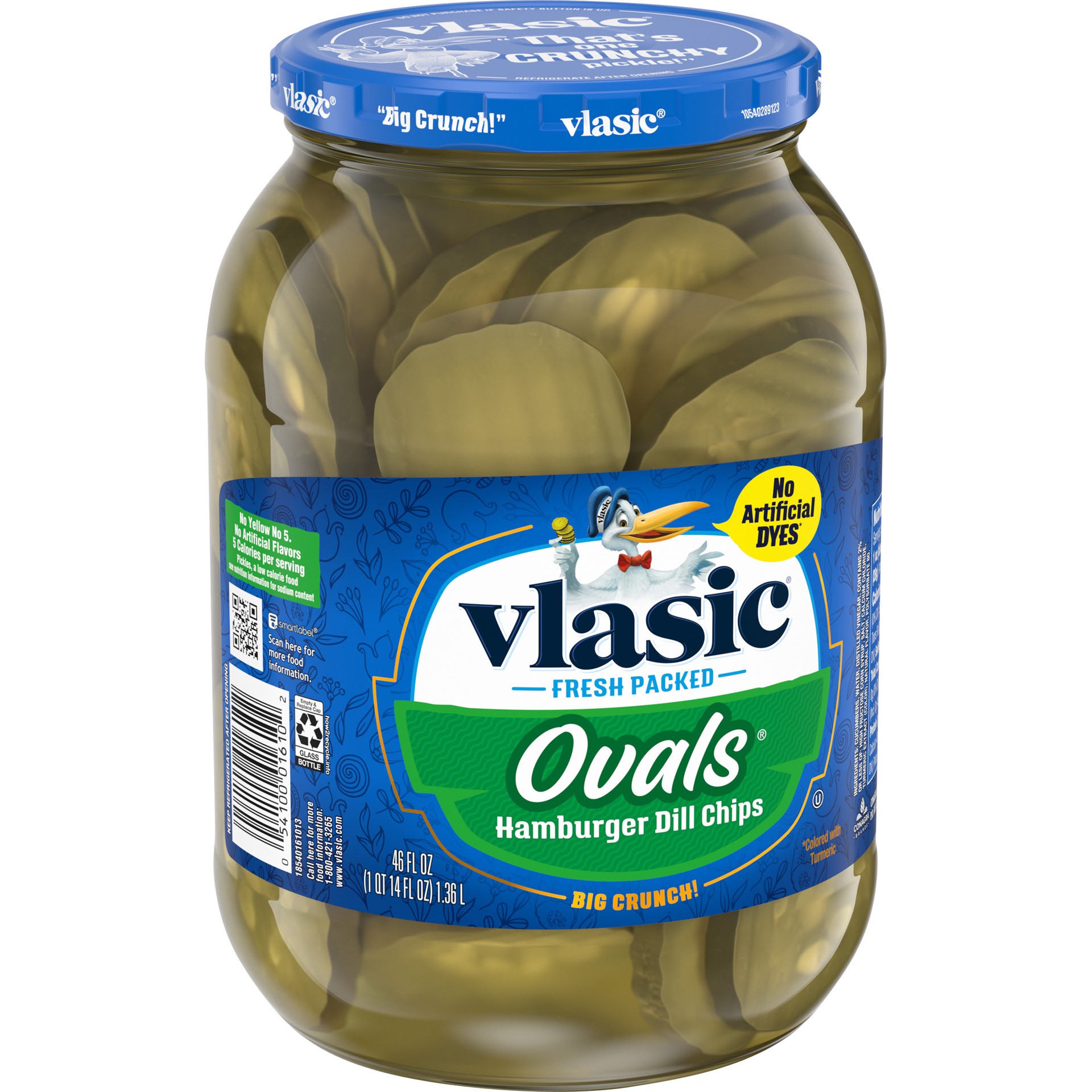 slide 5 of 5, Vlasic Ovals Hamburger Dill Pickle Chips 46 oz, 46 oz