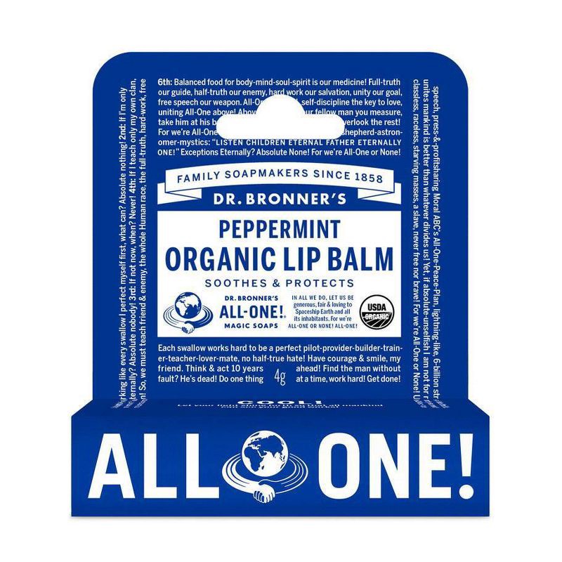 slide 4 of 4, Dr. Bronner's Organic Lip Balm Naked - .15oz, 0.15 oz